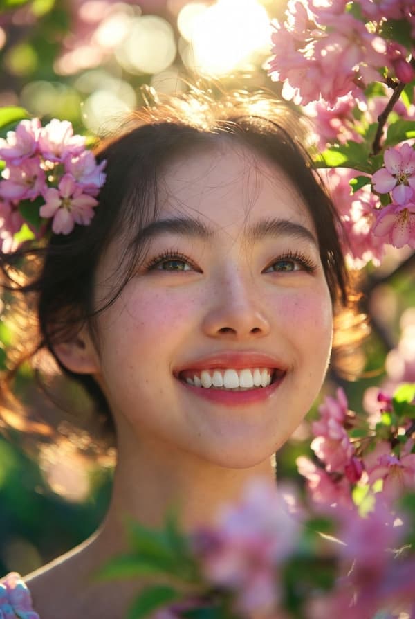 Patient smiling after cosmetic dental treatment